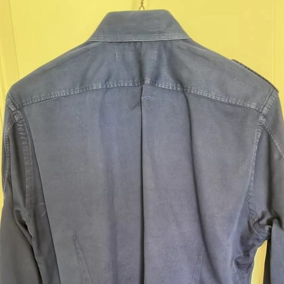 Gucci Duke Mens Button Down Dress Shirt, Blue Double Front Pocket Sz 39/15.5 - Picture 9 of 10